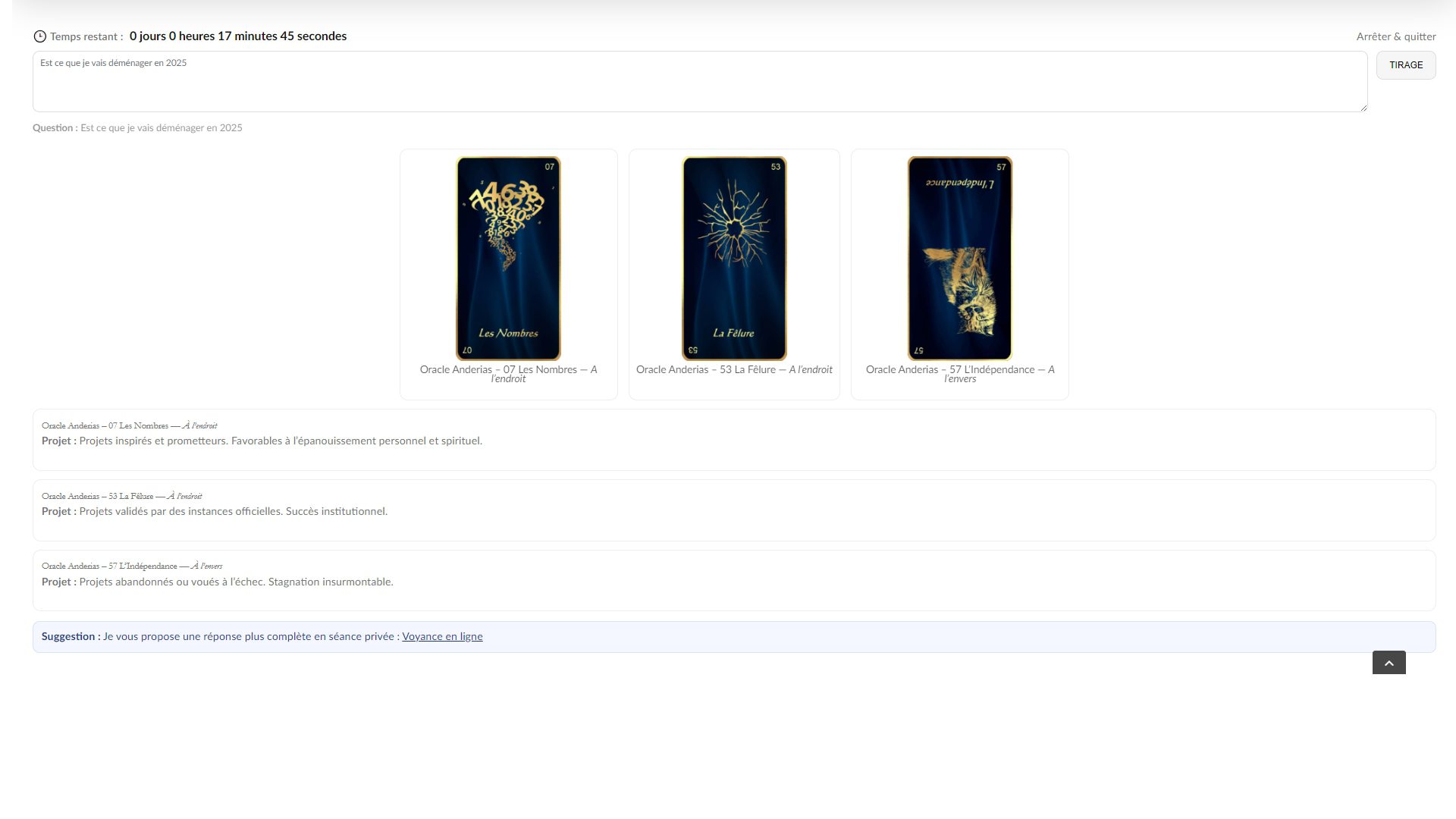 tirage3carte Accès 15 minutes – Oracle Andérias — Voyance Médium Magnetiseur centre de formation Anderias